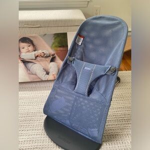 Baby Bjorn Bouncer Bliss Slate Blue Mesh with Toy Bar